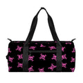 Pink Emo Skull Pattern Print Gym Bag