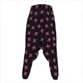 Pink Emo Skull Pattern Print Hammer Pants