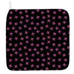 Pink Emo Skull Pattern Print Hand Towel