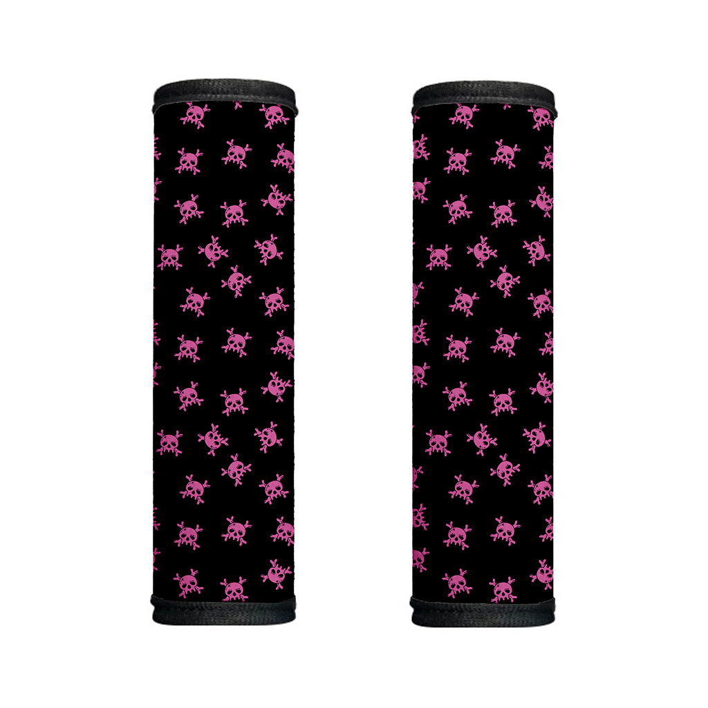 Pink Emo Skull Pattern Print Handle Covers