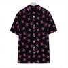 Pink Emo Skull Pattern Print Hawaiian Shirt