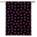 Pink Emo Skull Pattern Print House Flag