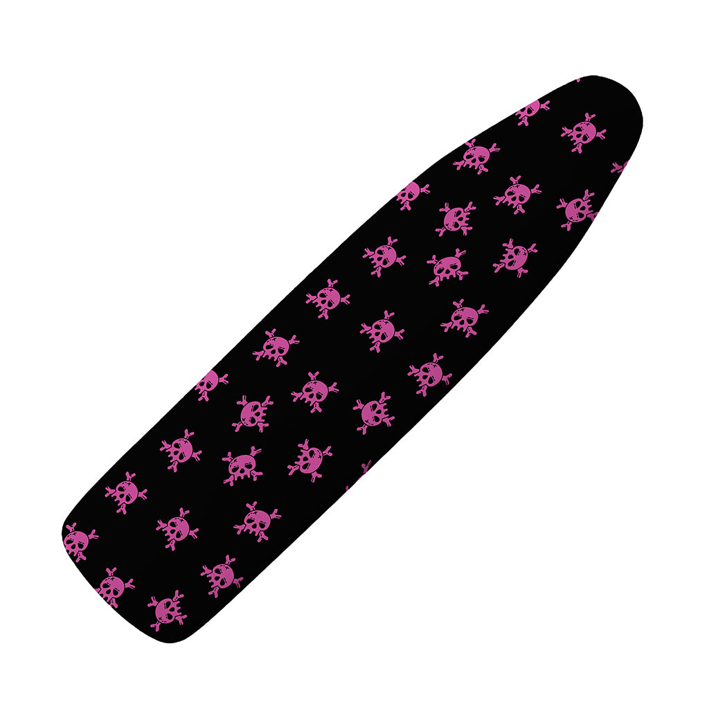 Pink Emo Skull Pattern Print Ironing Board Cover