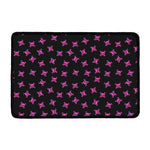 Pink Emo Skull Pattern Print Kitchen Mat