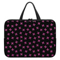 Pink Emo Skull Pattern Print Laptop Sleeve With Handle