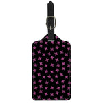 Pink Emo Skull Pattern Print Luggage Tag