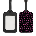 Pink Emo Skull Pattern Print Luggage Tag