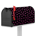 Pink Emo Skull Pattern Print Mailbox Cover