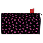 Pink Emo Skull Pattern Print Mailbox Cover