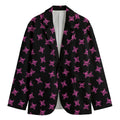 Pink Emo Skull Pattern Print Men's Blazer