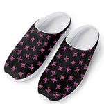 Pink Emo Skull Pattern Print Mesh Casual Shoes