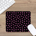 Pink Emo Skull Pattern Print Mouse Pad