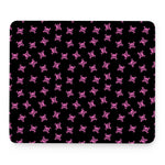 Pink Emo Skull Pattern Print Mouse Pad