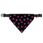Pink Emo Skull Pattern Print Over The Collar Dog Bandana