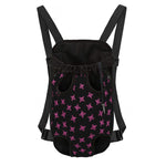 Pink Emo Skull Pattern Print Pet Carrier Backpack