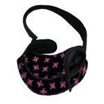 Pink Emo Skull Pattern Print Pet Sling Carrier