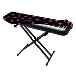 Pink Emo Skull Pattern Print Piano Keyboard Cover