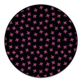 Pink Emo Skull Pattern Print Round Floor Mat