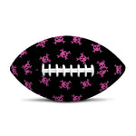 Pink Emo Skull Pattern Print Rugby Ball