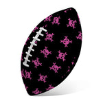 Pink Emo Skull Pattern Print Rugby Ball