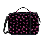 Pink Emo Skull Pattern Print Shoulder Strap Bible Bag
