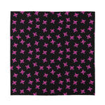 Pink Emo Skull Pattern Print Silk Bandana