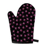 Pink Emo Skull Pattern Print Single Oven Mitt