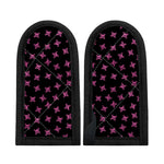 Pink Emo Skull Pattern Print Skillet Handle Cover