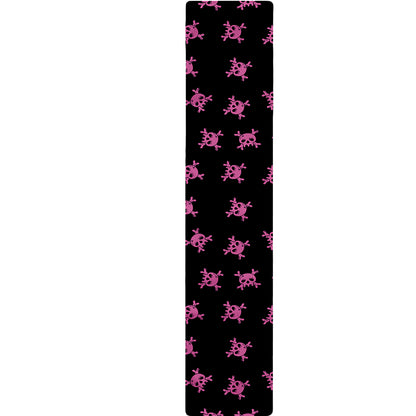 Pink Emo Skull Pattern Print Table Runner