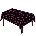 Pink Emo Skull Pattern Print Tablecloth