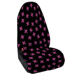 Pink Emo Skull Pattern Print Waterproof Car Seat Cover