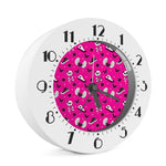 Pink Emo Symbols Pattern Print Alarm Clock