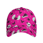 Pink Emo Symbols Pattern Print Baseball Cap