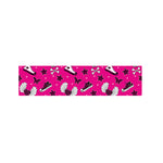 Pink Emo Symbols Pattern Print Bed Runner