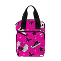 Pink Emo Symbols Pattern Print Bible Tote Bag