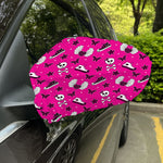 Pink Emo Symbols Pattern Print Car Side Mirror Covers