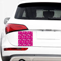 Pink Emo Symbols Pattern Print Car Sticker