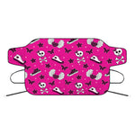 Pink Emo Symbols Pattern Print Car Windshield Snow Cover