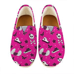 Pink Emo Symbols Pattern Print Casual Shoes