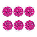 Pink Emo Symbols Pattern Print Coaster Set