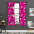 Pink Emo Symbols Pattern Print Grommet Curtain Panels