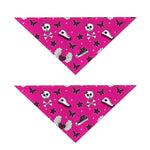 Pink Emo Symbols Pattern Print Dog Bandana