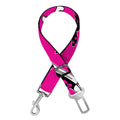 Pink Emo Symbols Pattern Print Dog Seat Belt