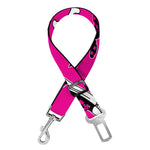 Pink Emo Symbols Pattern Print Dog Seat Belt