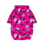 Pink Emo Symbols Pattern Print Dog Zip Up Hoodie