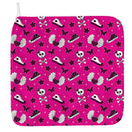 Pink Emo Symbols Pattern Print Hand Towel
