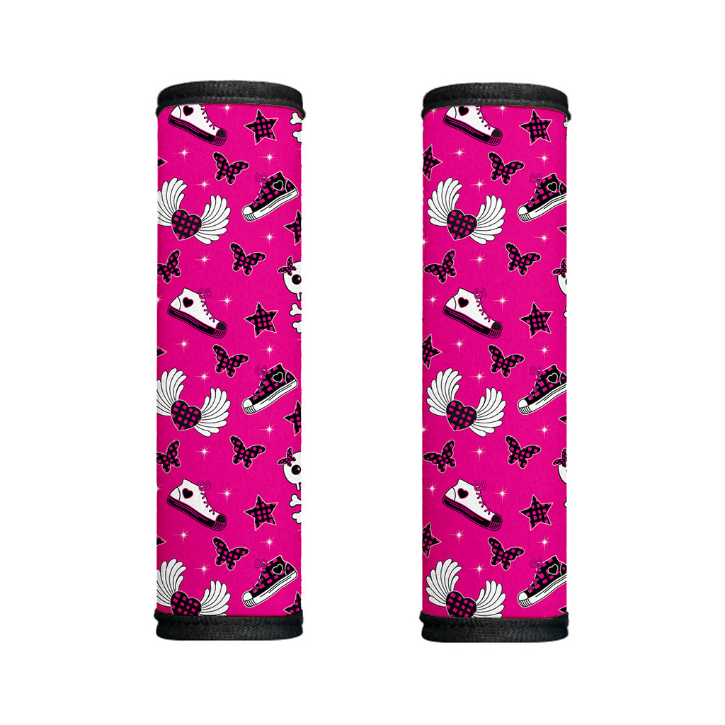 Pink Emo Symbols Pattern Print Handle Covers