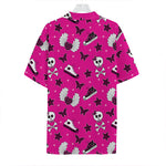 Pink Emo Symbols Pattern Print Hawaiian Shirt