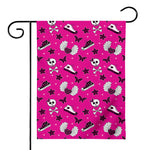Pink Emo Symbols Pattern Print House Flag