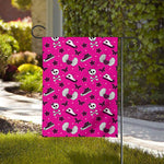Pink Emo Symbols Pattern Print House Flag